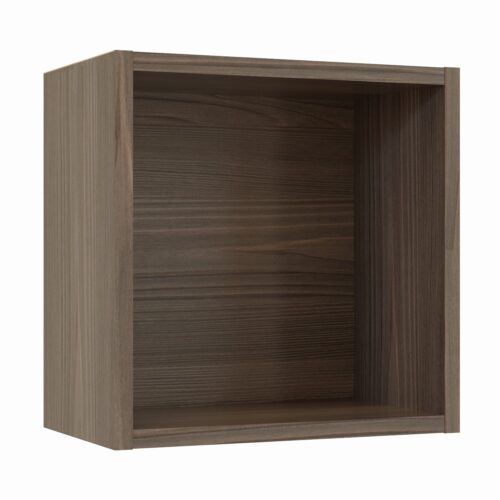 Tikub, étagère murale cube, 25x25x15cm <br> Fleetwood brun