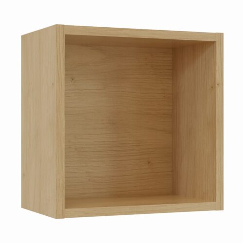 Tikub, étagère murale cube, 25x25x15cm <br> Chene sauvage naturel