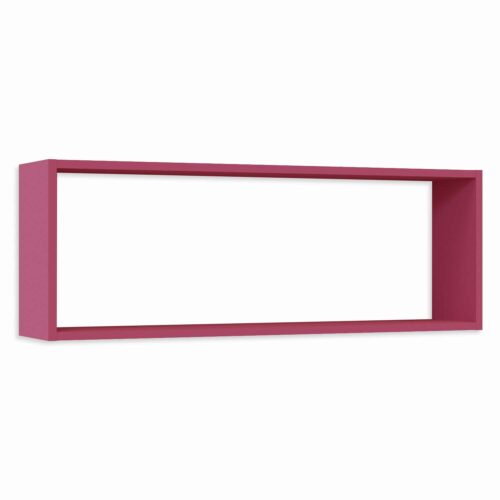 Tikub, étagère murale cube rectangulaire, 70x25x15cm, Sans fond