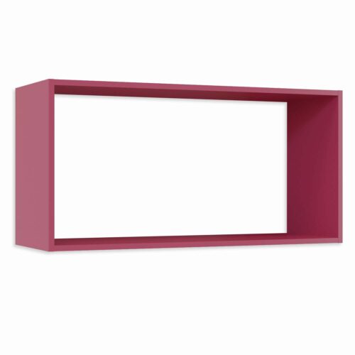 Tikub, étagère murale cube rectangulaire, 70x35x25cm, Sans fond