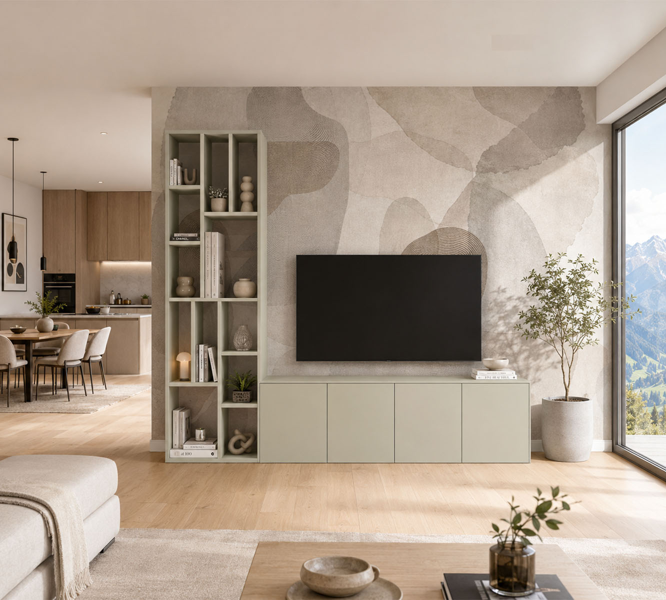 meuble tv vert