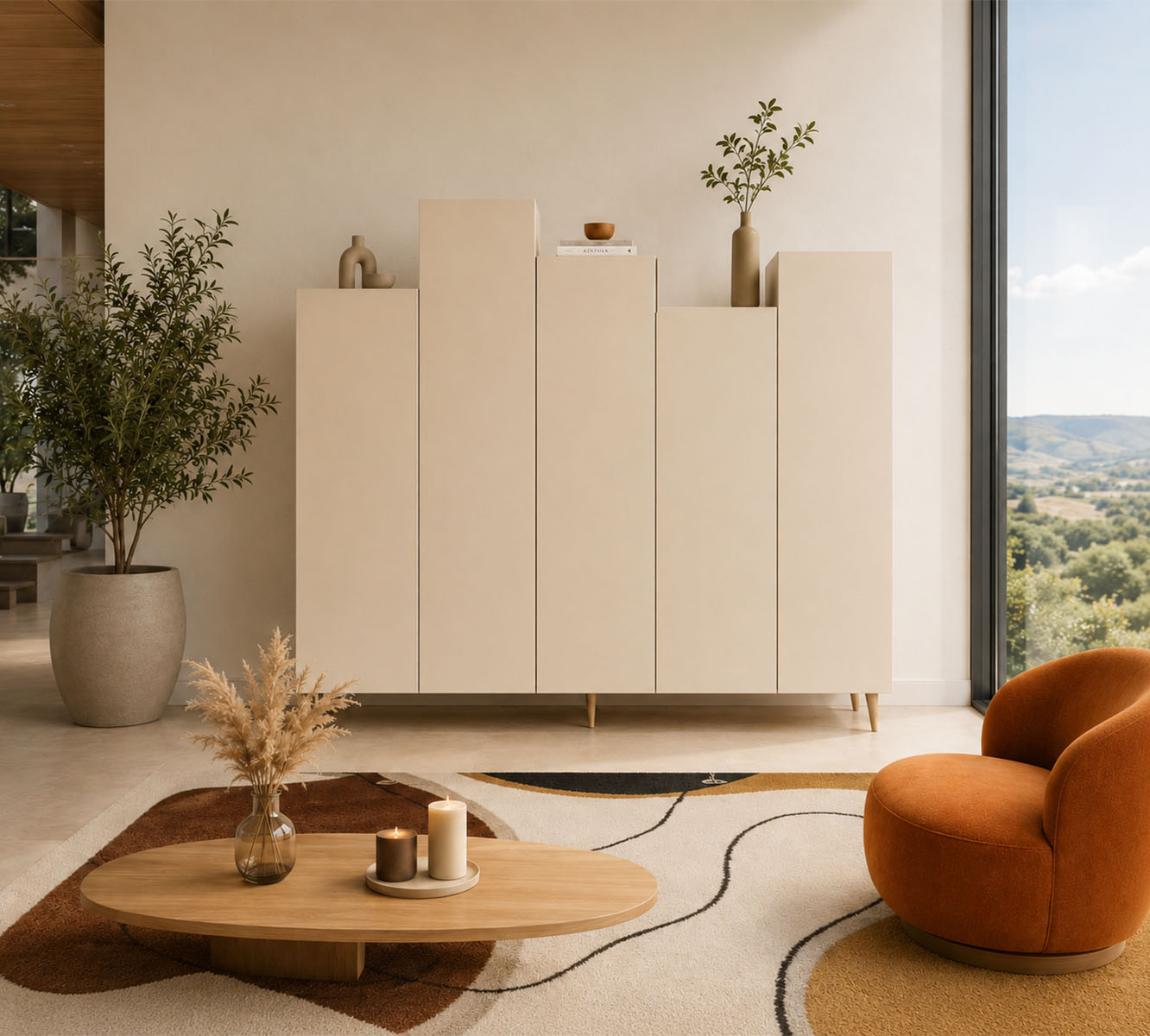Meuble en bois salon