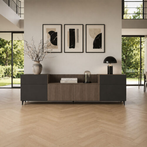 buffet en bois noir