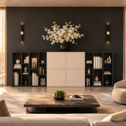 Erela, un buffet graphique et élégant, entre rangement discret et mise en scène décorative