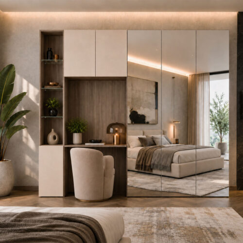 Avelia, une pièce architecturale pensée pour réunir élégance, rangement et fonctionnalité dans la chambre