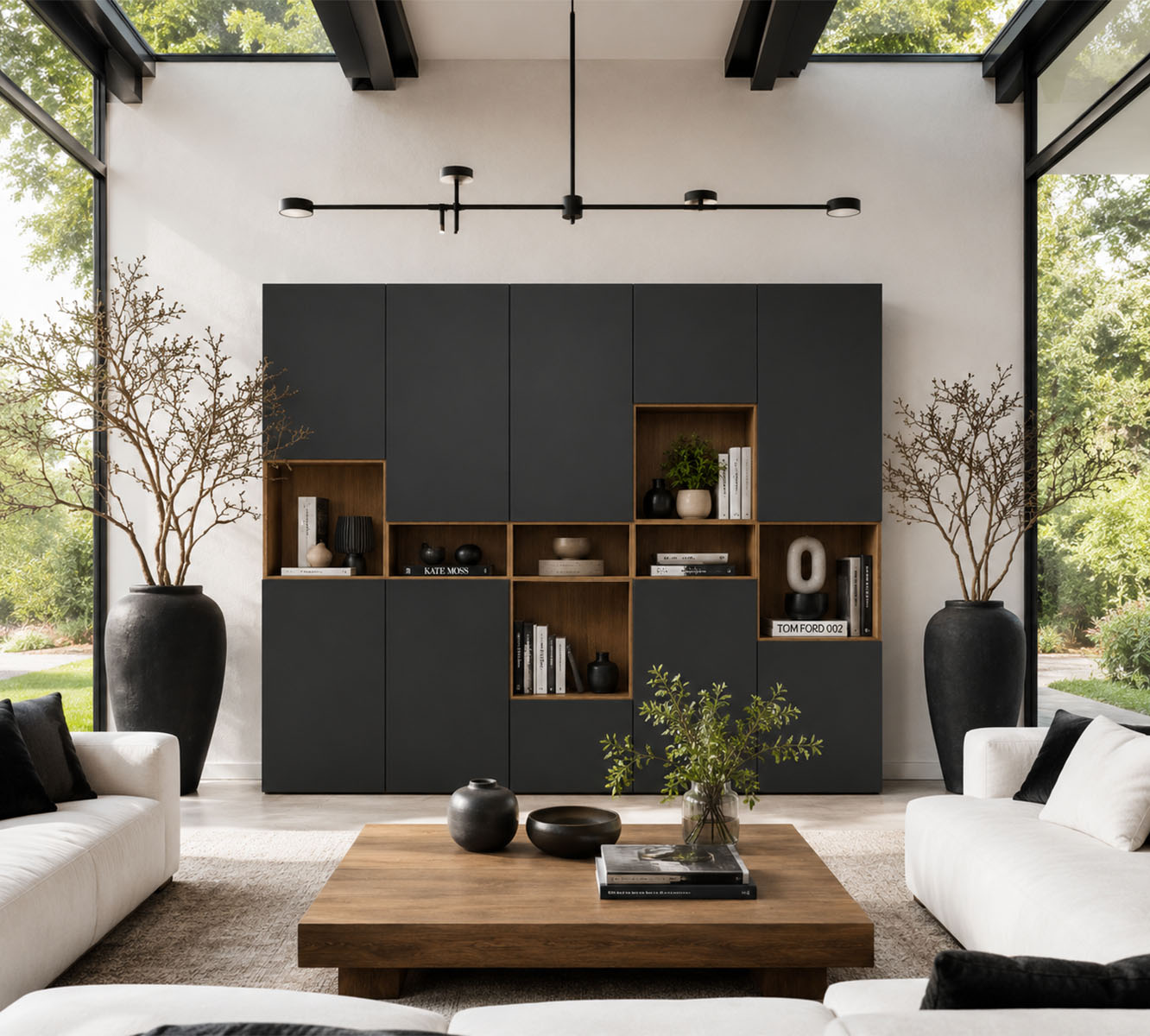 Mira, un meuble qui structure l’espace avec élégance, tout en transformant le rangement en véritable mise en scène décorative