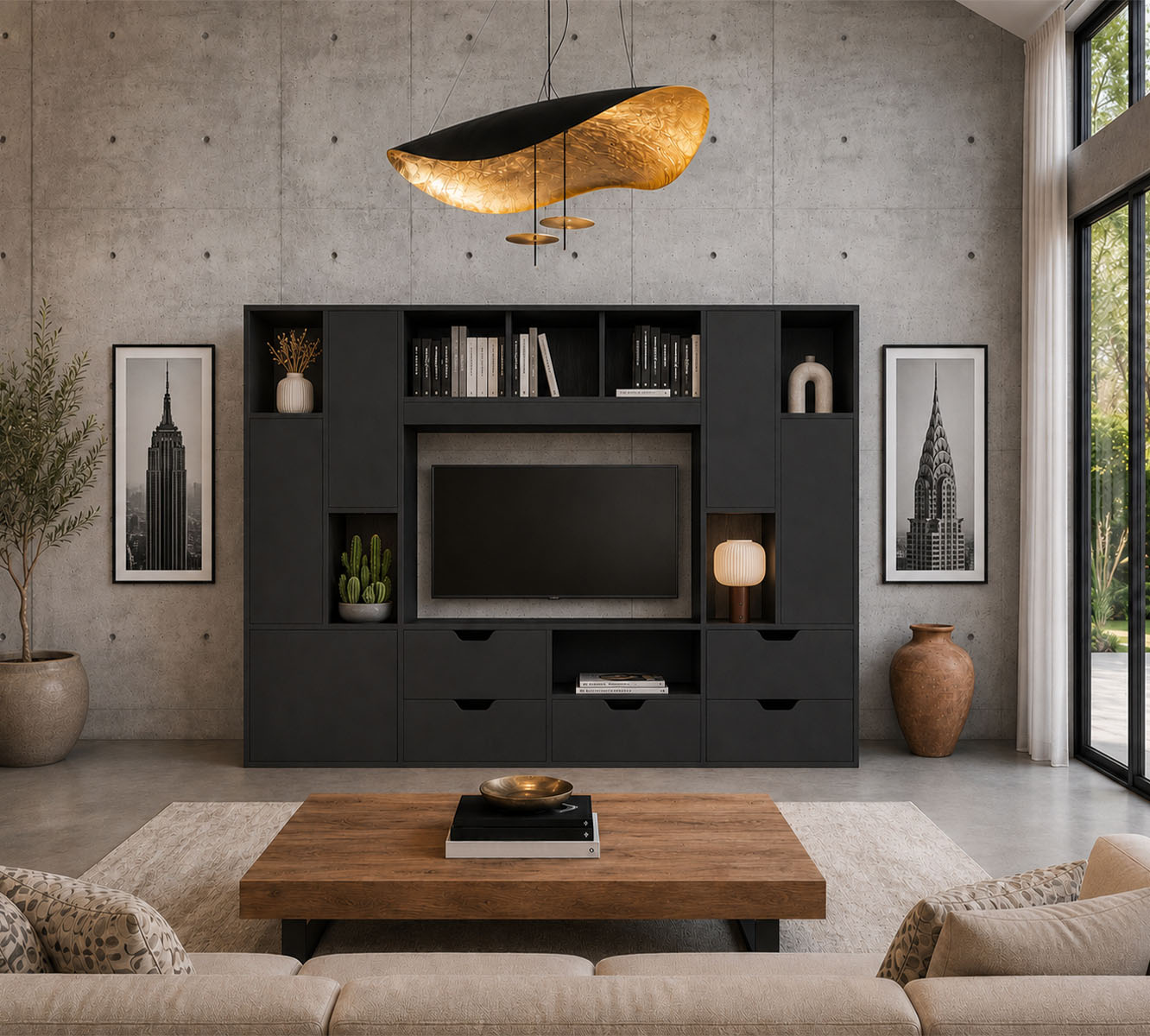 Équilibre, le meuble TV qui associe avec élégance lignes contemporaines et harmonie parfaite dans votre intérieur