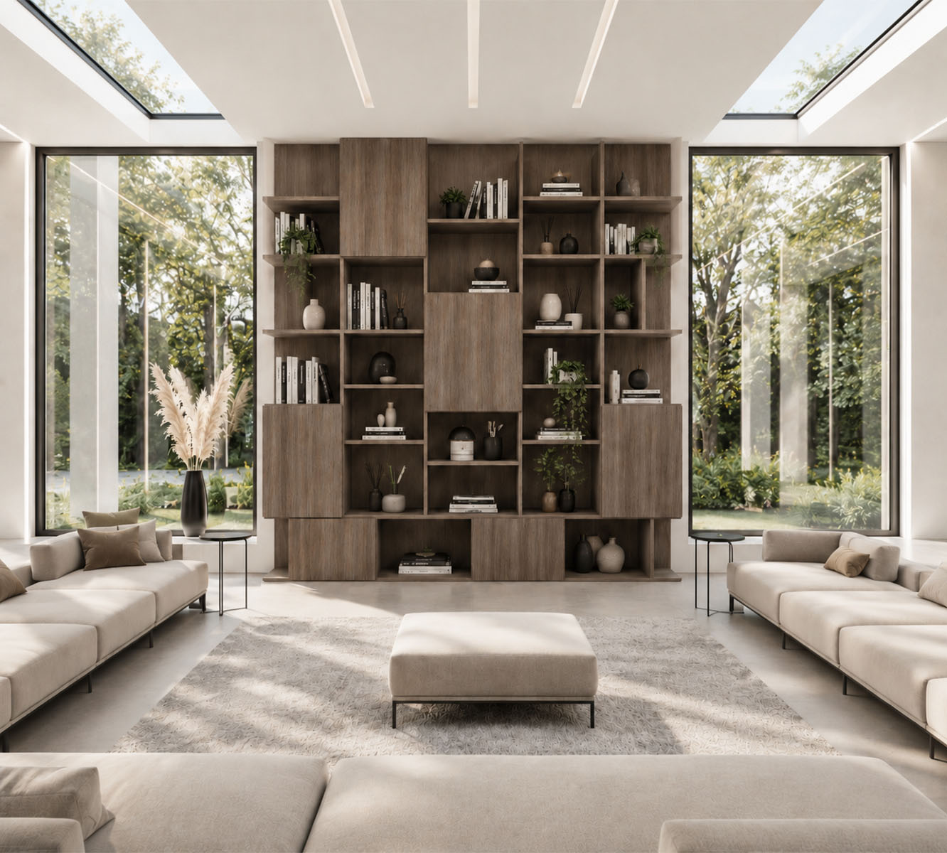 Atria, un meuble d’exception où rangements, équilibre et design composent une véritable œuvre murale